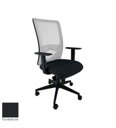 Silla ergonómica de oficina modelo ERGOSTELLAR, con cabezal, brazos regulables