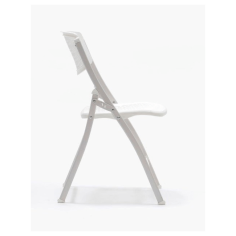 Lote 5 Sillas Plegables SEUL de Euromof, Ganchos Unión y Apilables, Acero y Plástico Blanco o Negro