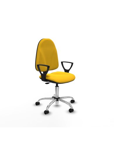 Silla Ergonómica Algarra CP brazos fijos base cromada