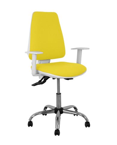 Silla Ergonómica Elche blanca asincro bali brazos regulables