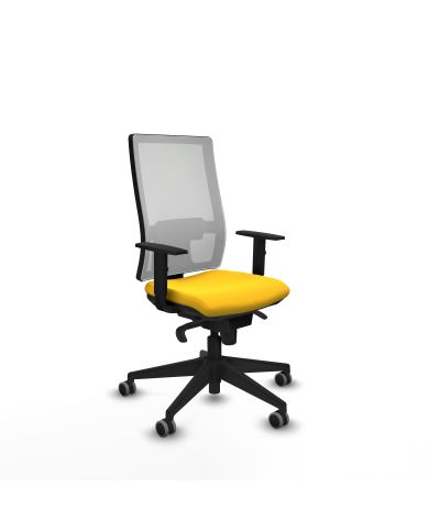 Silla Ergonómica Horna sincro blanca brazos 1D base