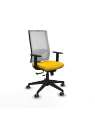 Silla Ergonómica Horna traslack blanca bali brazos 1D base piramidal