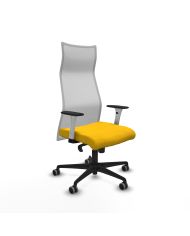 Silla Ergonómica Albacete sincro blanca bali brazos blancos base nailon