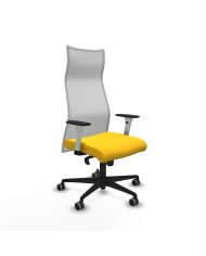 Silla Ergonómica Albacete sincro blanca brazos blancos base nailon