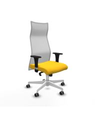 Silla Ergonómica Albacete sincro blanca brazos 1D base blanca