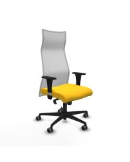 Silla Ergonómica Albacete sincro blanca brazos 1D base nailon