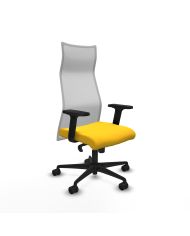 Silla Ergonómica Albacete sincro blanca brazos 2D base nailon