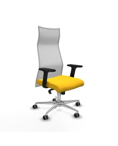 Silla Ergonómica Albacete sincro blanca brazos 2D base