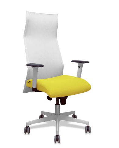 Sillón Albacete bali brazos blancos base blanca