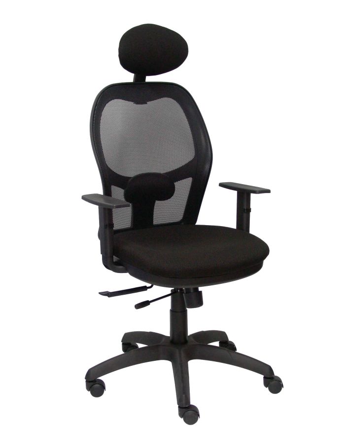 Silla Ergonómica Jorquera negra asiento bali con traslak y cabecero