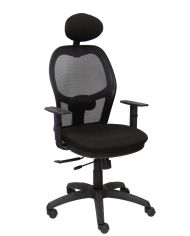 Silla Ergonómica Jorquera negra asiento bali con traslak y cabecero