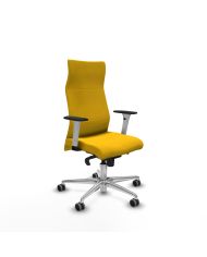 Silla Ergonómica Albacete dirección sincro bali brazos 1D blancos base aluminio ruedas 65 engomadas