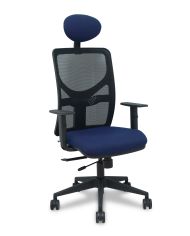 Silla Ergonómica Motilla traslack negra asiento bali brazos 1D base piramidal cabecero fijo