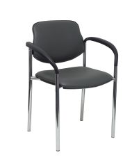 Silla fija Styl chasis cromo con brazos