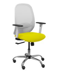 Silla Ergonómica Cilanco blanca blanca asiento bali brazo regulable base cromada