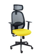 Silla Ergonómica Cilanco negra negra asiento bali brazo regulable cabecero regulable