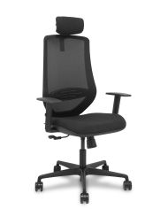 Silla Ergonómica Mardos sincro negra bali brazo regulable cabecero regulable