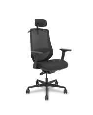 Silla Ergonómica Mardos traslack negra bali brazo 2D cabecero y perchero
