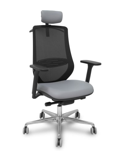 Silla Ergonómica Mardos traslack negra brazo 3D cabecero