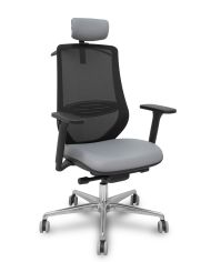 Silla Ergonómica Mardos traslack negra brazo 3D cabecero perchero