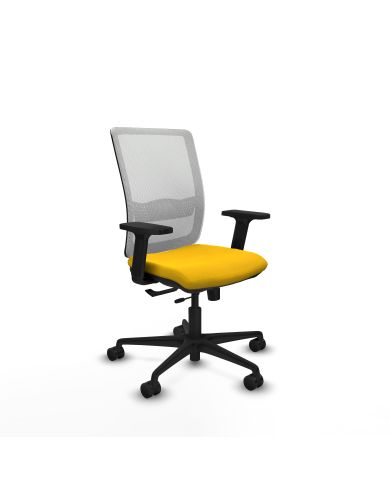 Silla Ergonómica Haches traslack blanca bali brazos 2D base