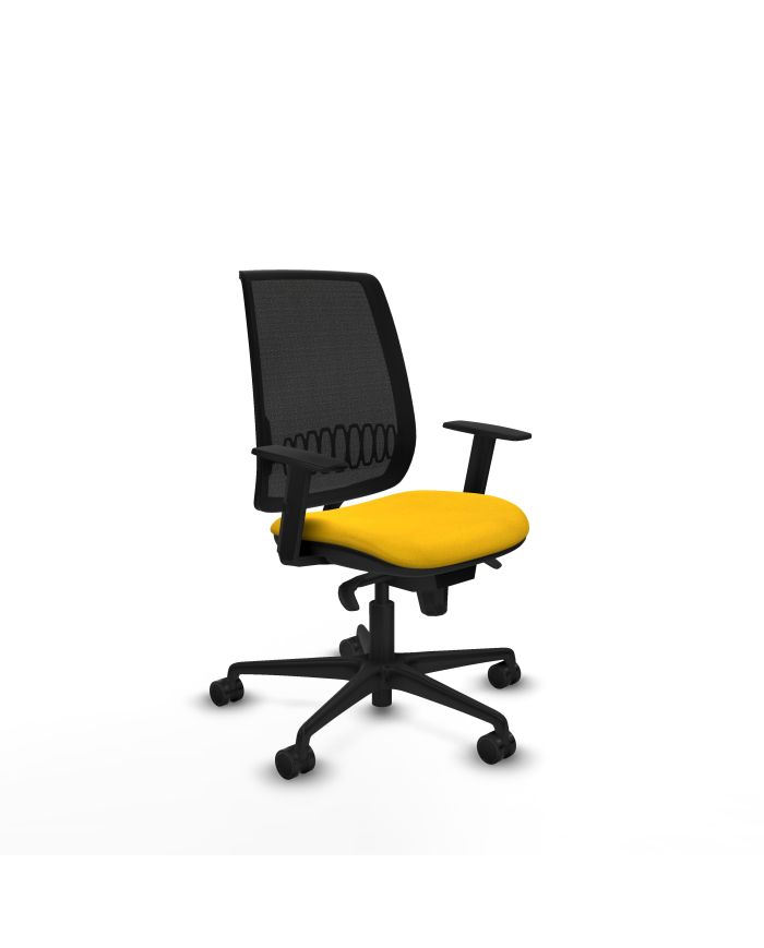 Silla Ergonómica Alares sincro negra bali brazos 1D base nailon