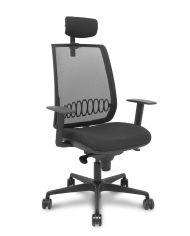 Silla Ergonómica Alares sincro negra bali brazo regulable cabecero regulable