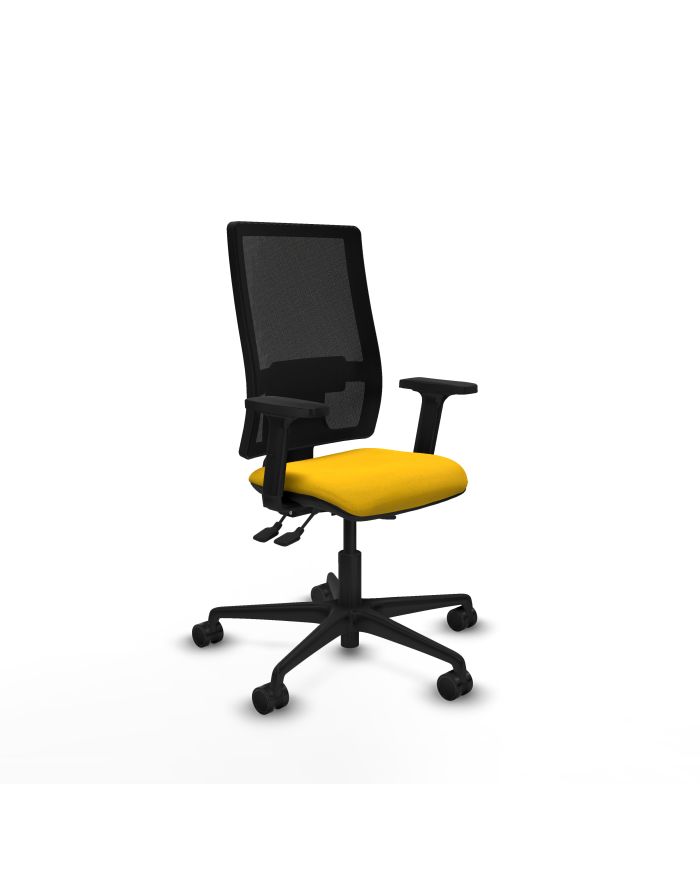 Silla Ergonómica Bormate asincro negra bali brazos 2D base nailon