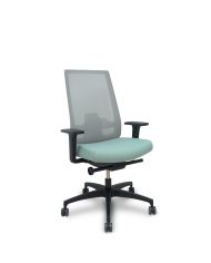 Silla Ergonómica Indeed traslack resp. asiento tonal claro brazos 2D base poliamida
