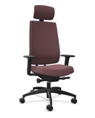 Silla Ergonómica Indeed traslacktapizada tonal color brazos 2D base poliamida cabecero