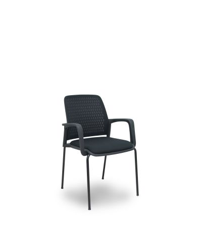 Silla Confidente Pack 4 sillas Opti519 respaldo malla negra