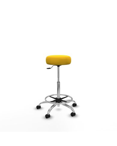 Taburete Tolosa giratorio base cromada aro cromado