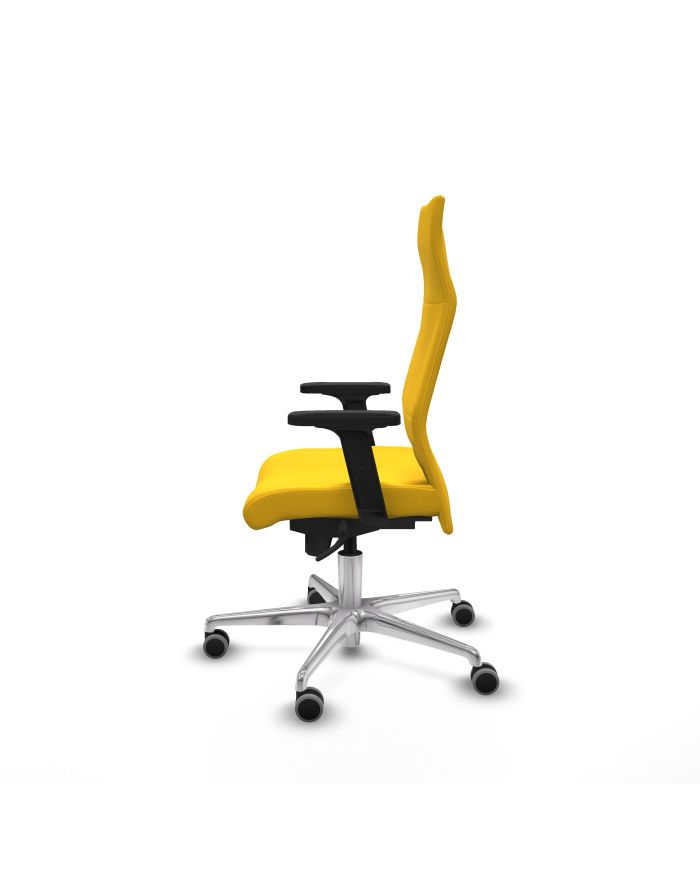 Silla Ergonómica Albacete dirección sincro brazos 2D base aluminio ruedas 65 engomadas
