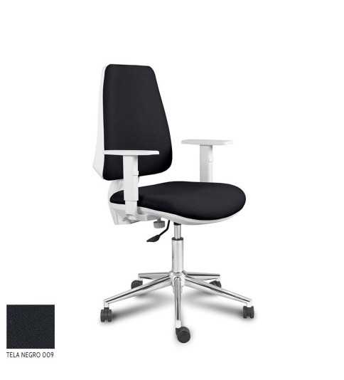 Silla ergonómica de oficina modelo ERGOFLEXA , con brazos, contacto permanente