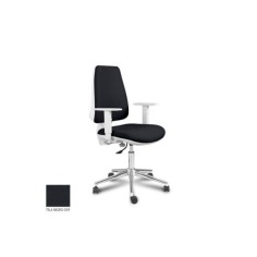 Silla ergonómica de oficina modelo ERGOFLEXA White, con brazos regulables