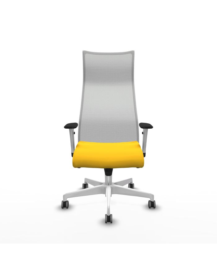 Silla Ergonómica Albacete sincro blanca brazos blancos base blanca