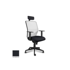 Silla ergonómica de oficina modelo COMFORTIC, con cabezal, brazos regulables