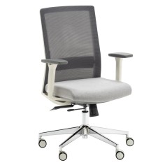 Silla ergonómica NIZA de Euromof en acabado blanco, uso recomendado 8 horas