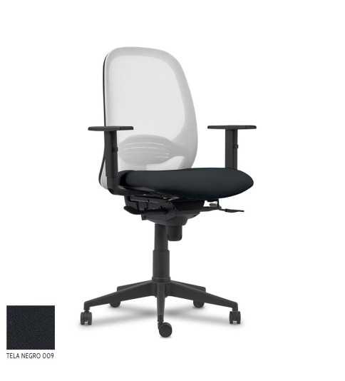 Silla ergonómica de oficina modelo FLEXORA  Grey, brazos regulables
