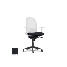 Silla ergonómica de oficina modelo SPINEZONE White, base negra, brazos regulables