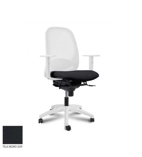 Silla ergonómica de oficina modelo SPINEZONE negra, brazos regulables