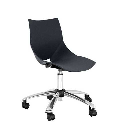 Silla de oficina modelo FAMA de vincolo, giratoria, base de aluminio