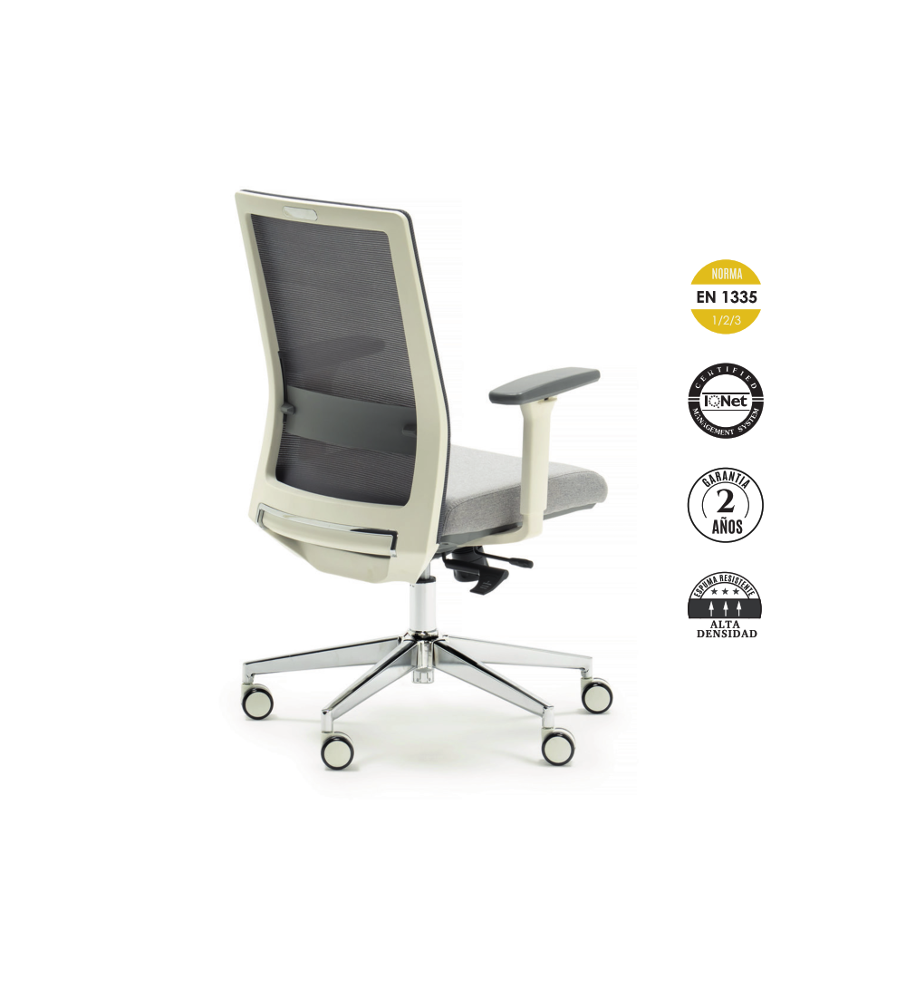 Silla ergonómica NIZA de Euromof en acabado blanco, uso recomendado 8 horas-1 Silla ergonómica NIZA de Euromof en acabado blanco, uso recomendado 8 horas-1
