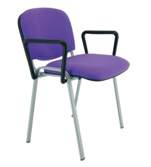 Silla confidente modelo ACCOMMODA, tapizada, calidad superior, con brazos