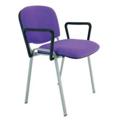 Silla confidente modelo FISSA de Vincolo, tapizada, calidad superior, con brazos Silla confidente modelo FISSA de Vincolo, tapizada, calidad superior, con brazos