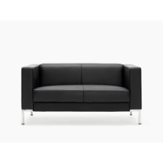 Sofá CAIRO de dos plazas de Euromof, en acabado negro