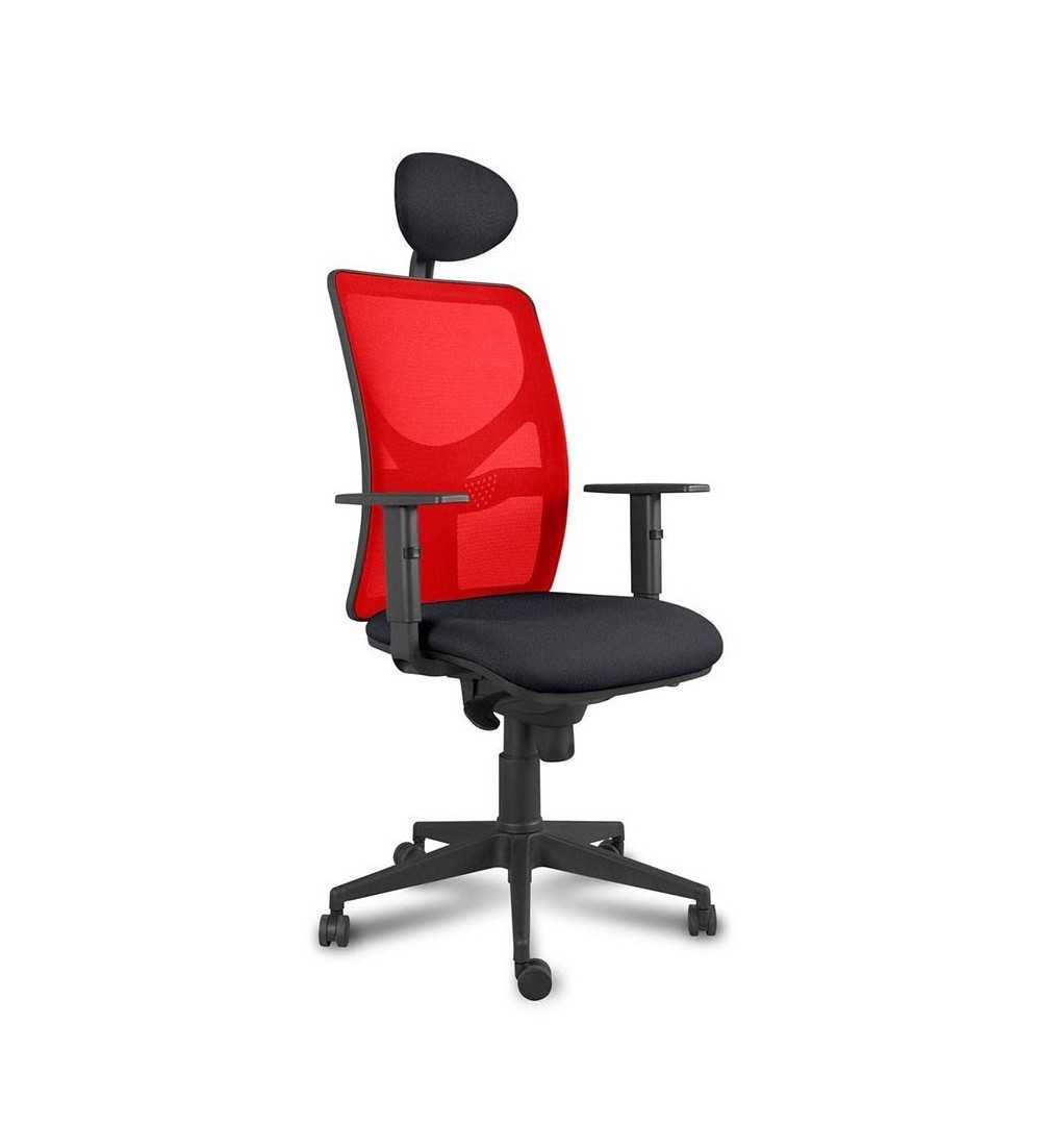 Silla ergonómica de oficina modelo XARLY de vincolo, con cabezal, brazos regulables