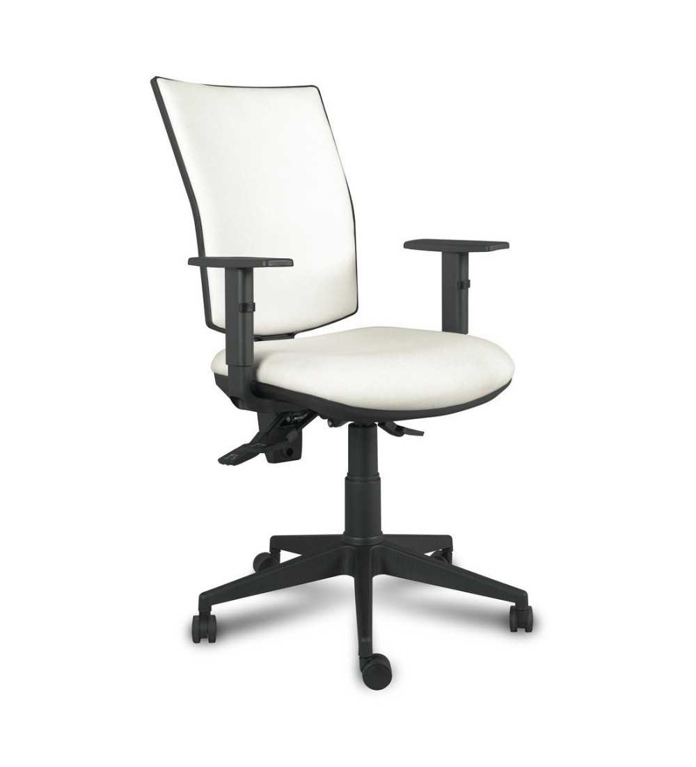 Silla Operativa ergonómica Athenea tapizada de Vincolo brazos regulables y base negra
