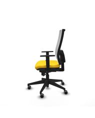 Silla Ergonómica Horna sincro blanca brazos 1D base piramidal