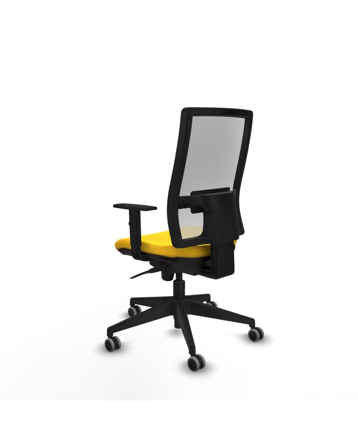 Silla Ergonómica Horna sincro blanca brazos 1D base piramidal